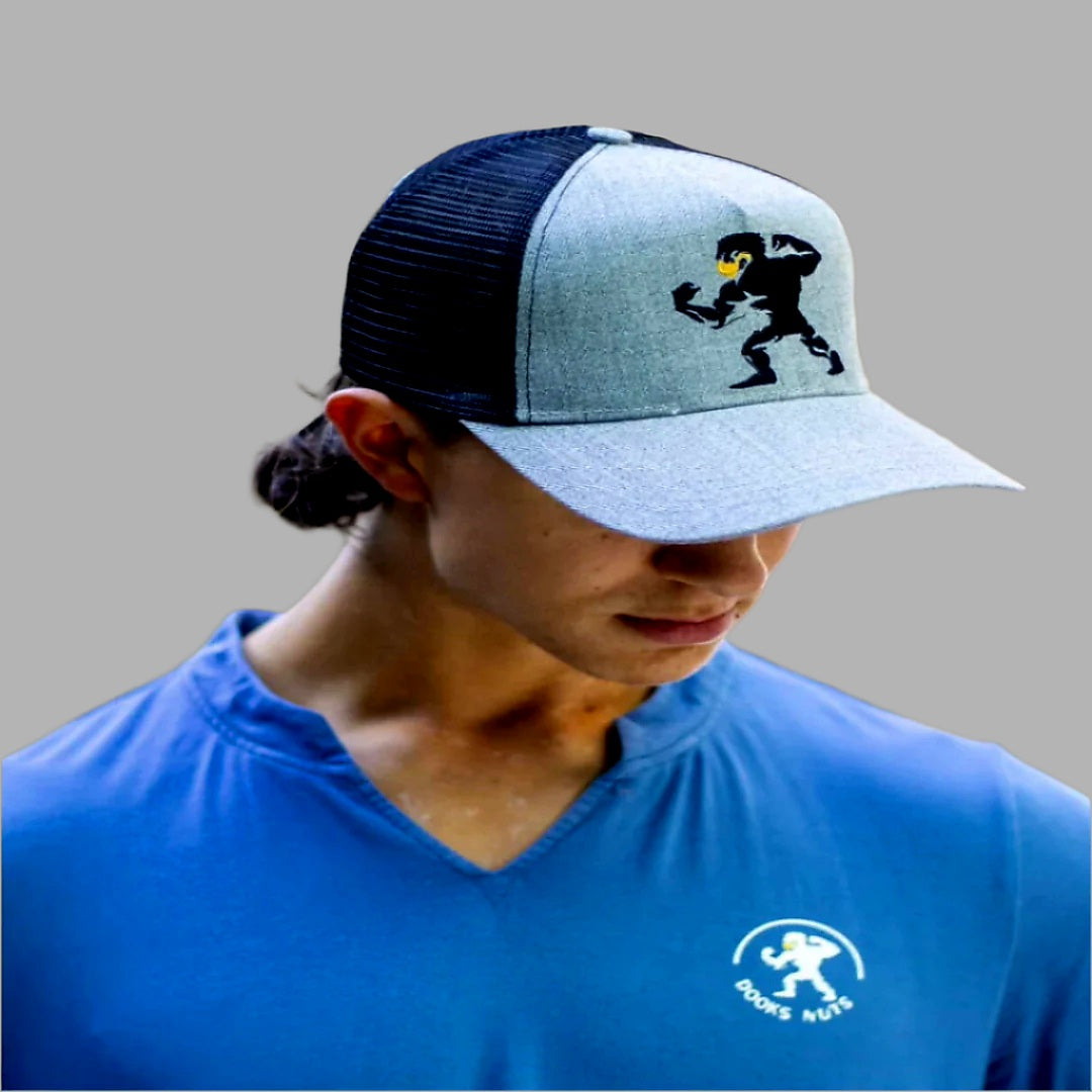 Dooks nuts truckers style- grey hat.