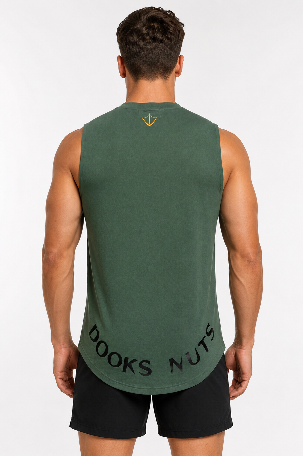 Rear of bamboo V neckd singlet